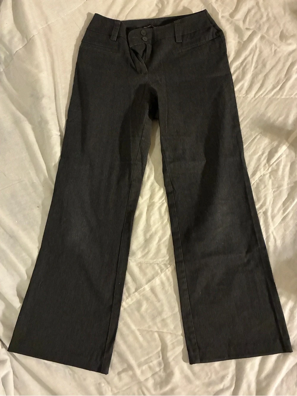 New York & Company Black Wide-Leg Trousers